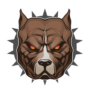 photo American Bully Cartoon american bully emblem cartoon bully dog head trendy illustration print vector image by c avto mkcentr yandex ru vector stock 309667302