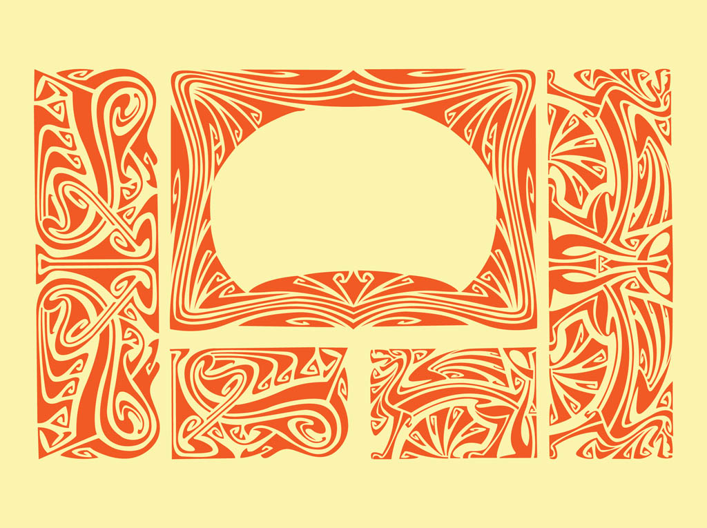 wallpapers Art Nouveau Borders Vector Free 4 743 art nouveau border illustrations clip art