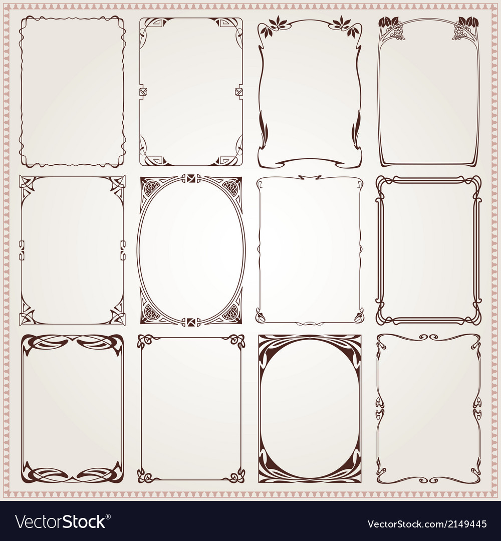 pic Art Nouveau Borders Vector Free vectorstock