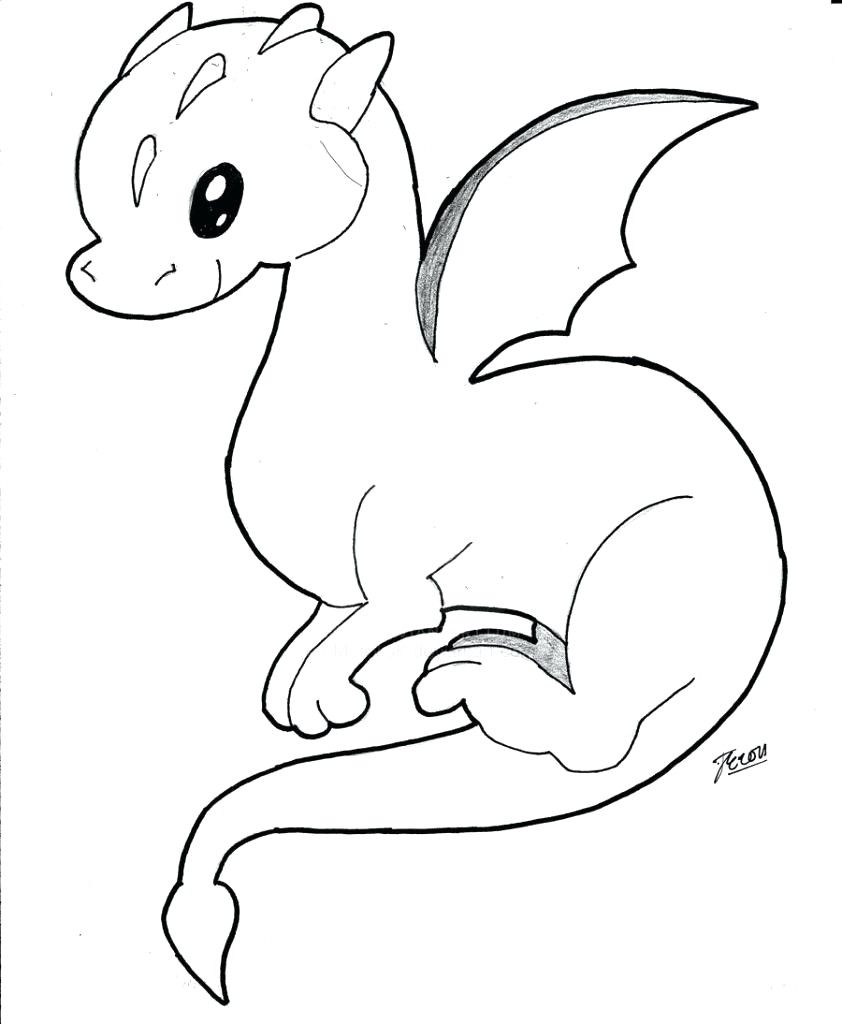 pix Baby Dragon Outline clipart library