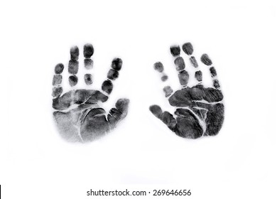photo Baby Handprints Black And White clipart library