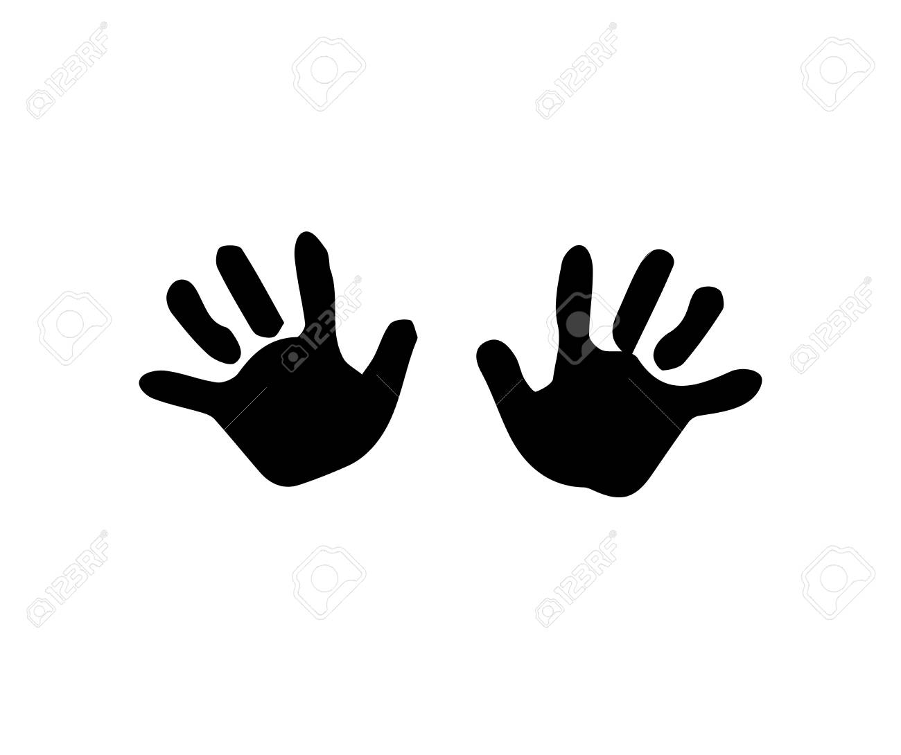 pics Baby Handprints Black And White clipart library