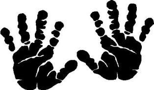 images Baby Handprints Black And White https www shutterstock com image vector babys footprints handprints icon abstract concept 647115229