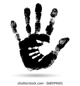 picture Baby Handprints Black And White 123rf