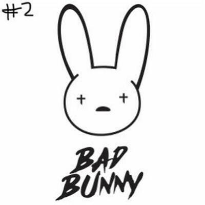 photo Bad Bunny Outline bunny painting bunny art bunny drawing