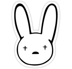 photo Bad Bunny Outline redbubble