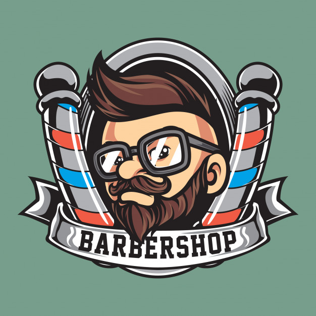 pix Barber Cartoon Logo barber logo design etsy