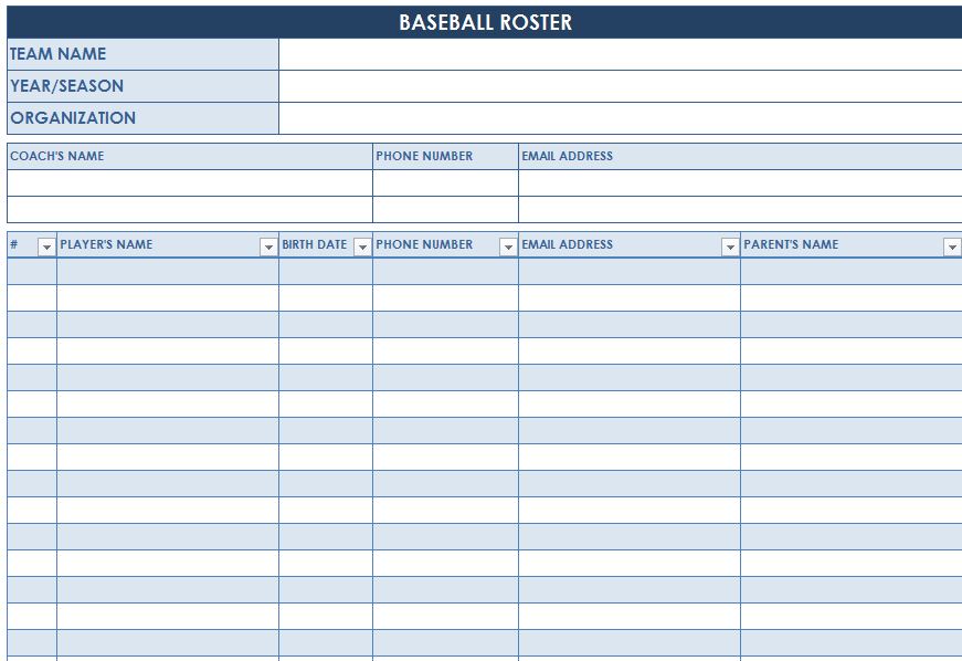 pix Baseball Coach Templates 33 printable baseball lineup templates