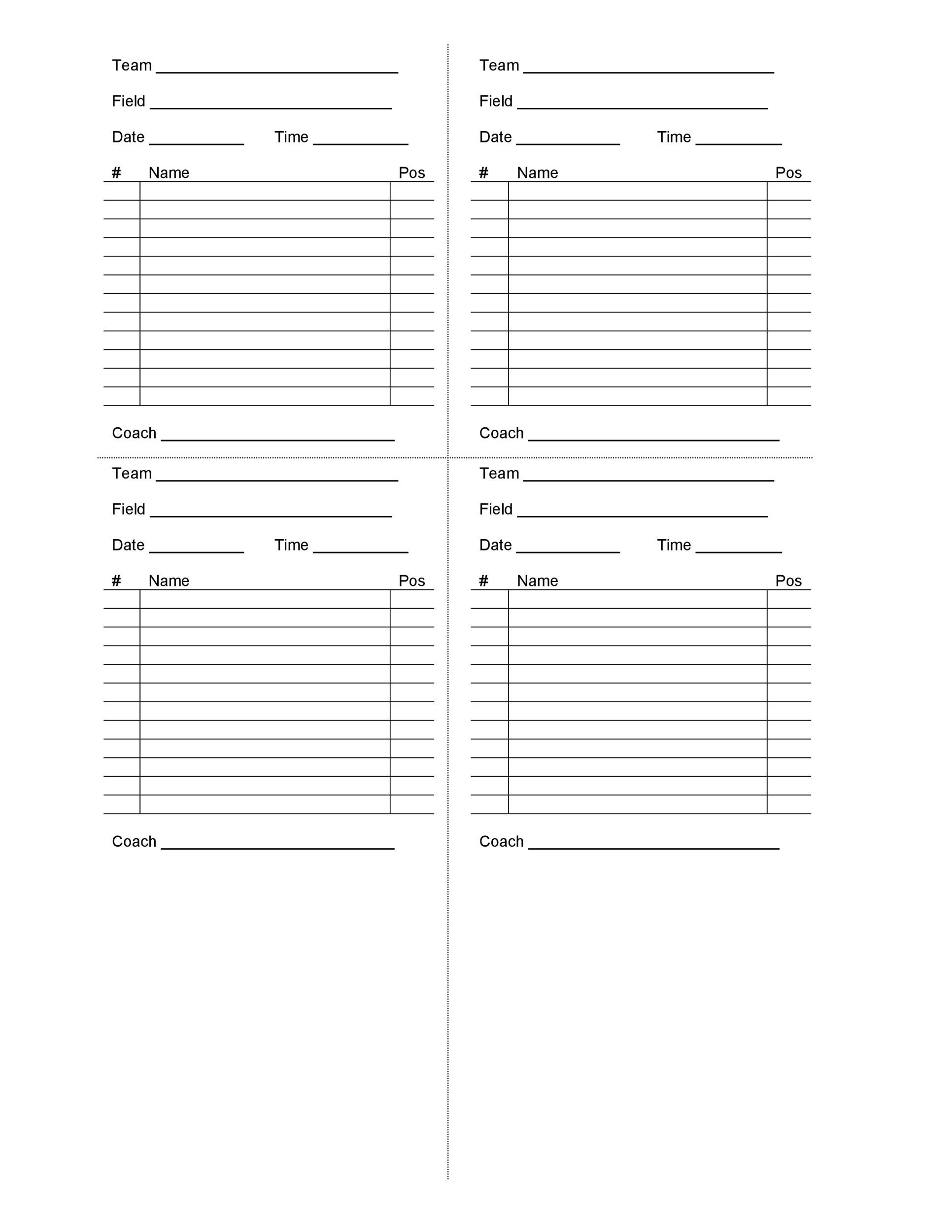 wallpapers Baseball Coach Templates baseball lineup