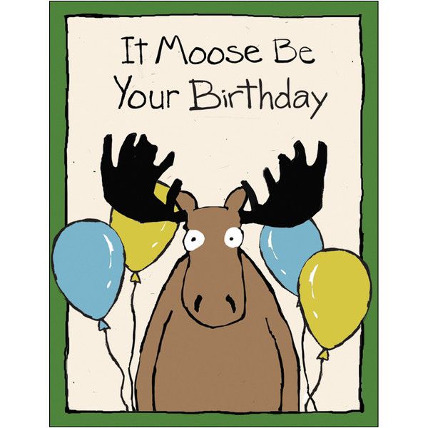wallpapers Birthday Moose Image hand drawn birthday card with cute funny moose in a party hat