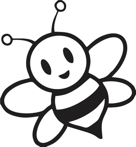 wallpapers Black And White Bumble Bee Clipart white bee coloring clipart wikiclipart