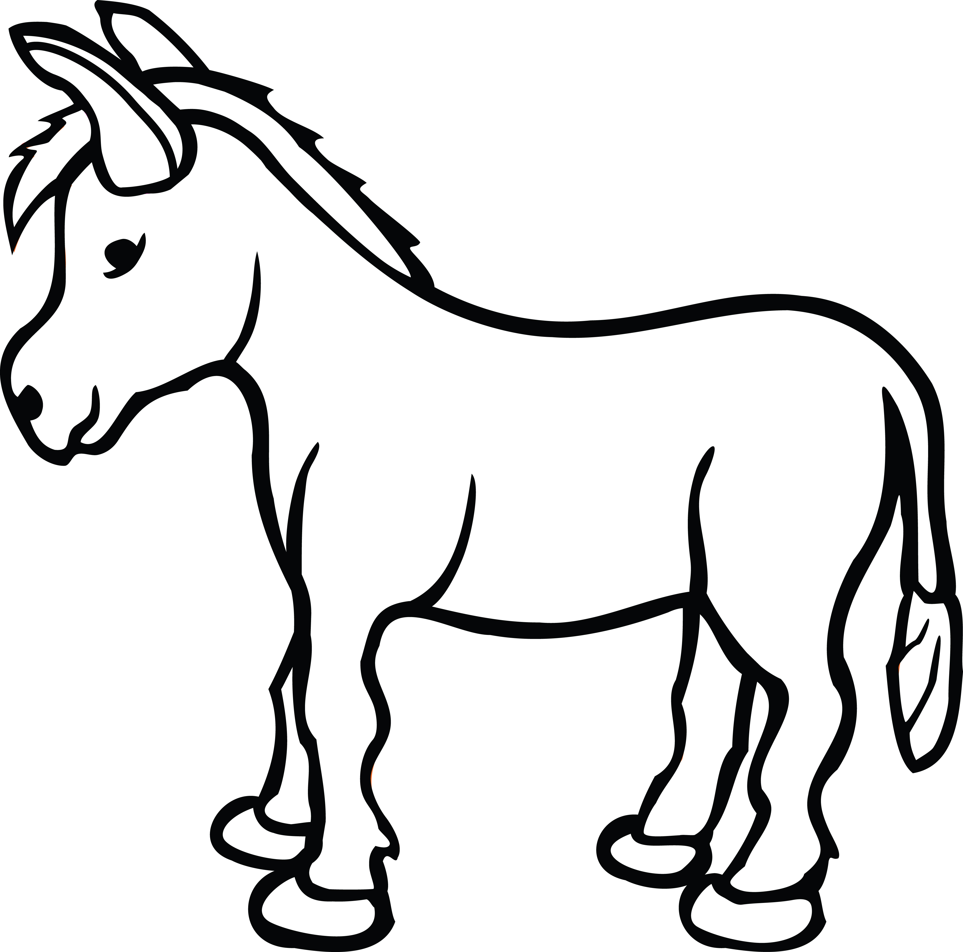 pix Black And White Donkey Clipart clipart library