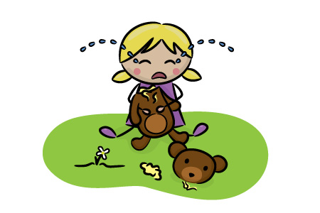wallpapers Broken Toy Clipart boy crying because of broken toy illustration
