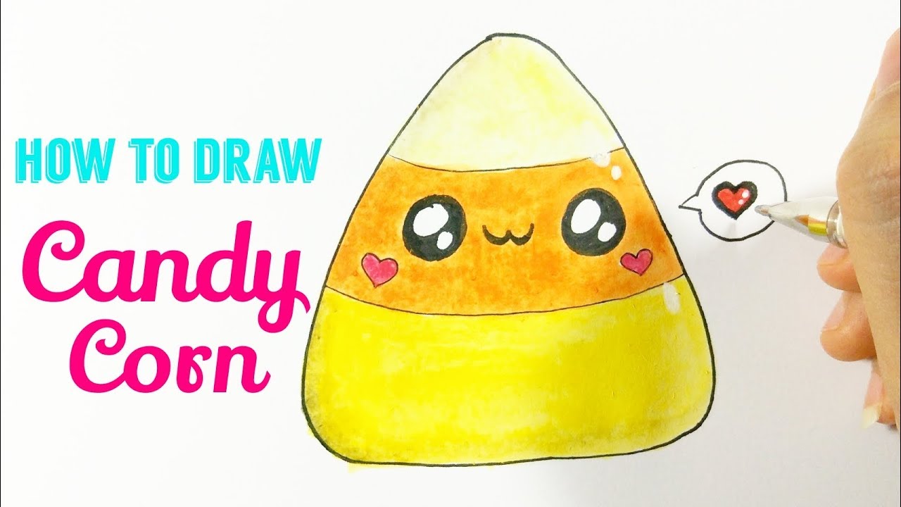 picture Candy Corn Drawing halloween candy corn treat box