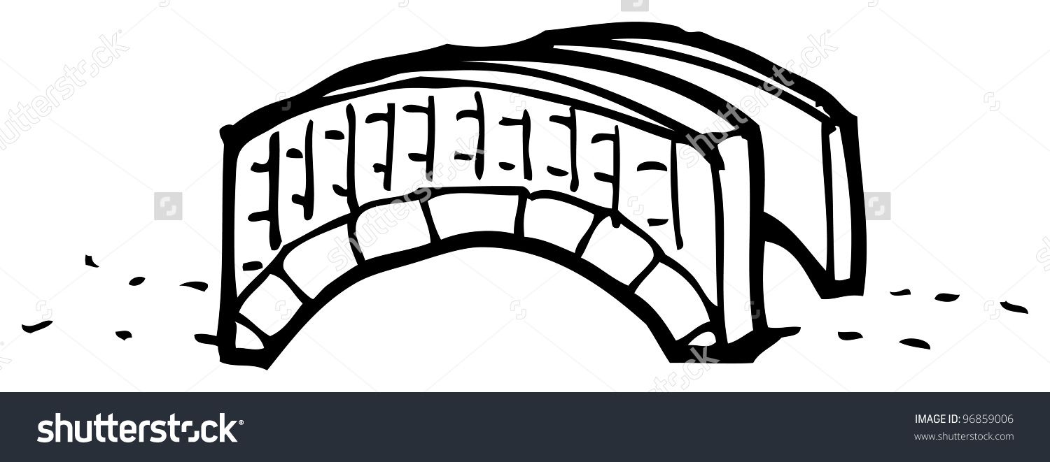 photo Cartoon Bridge Drawing shutterstock