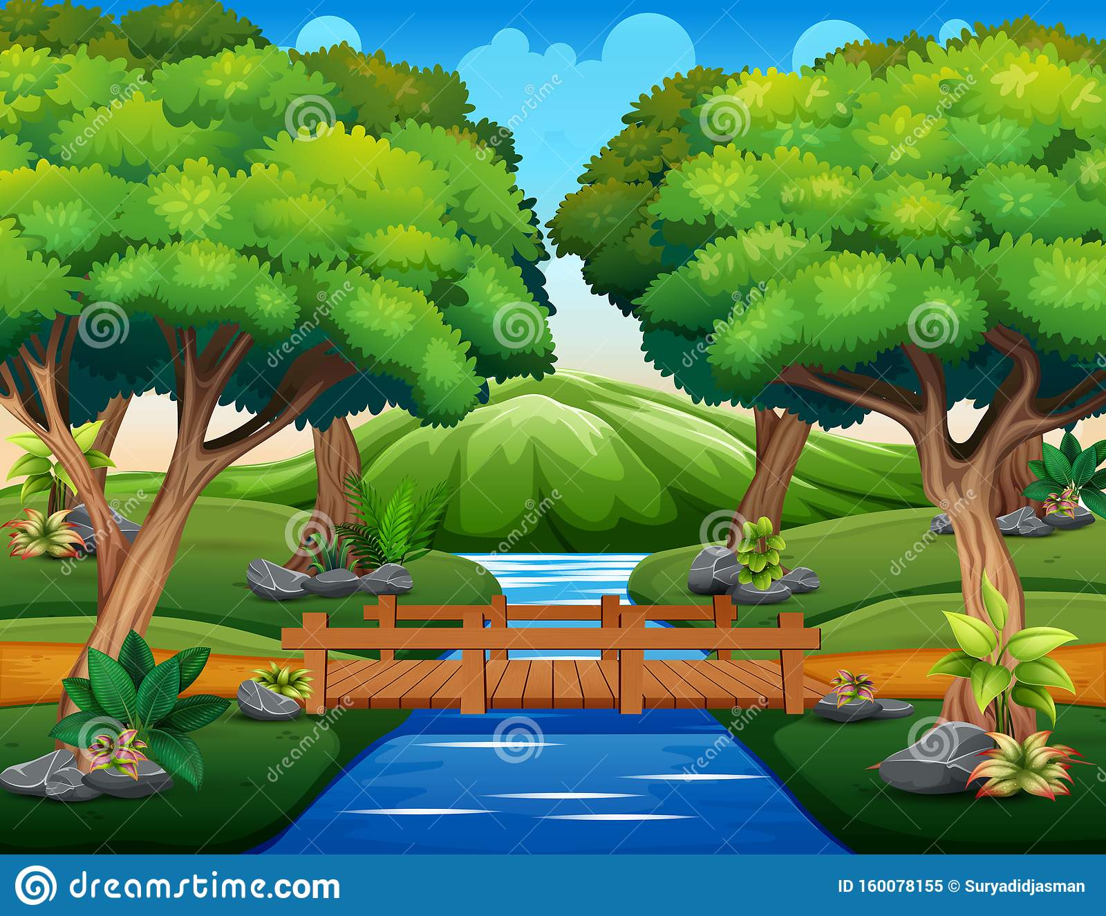pic Cartoon Bridge Drawing 123rf