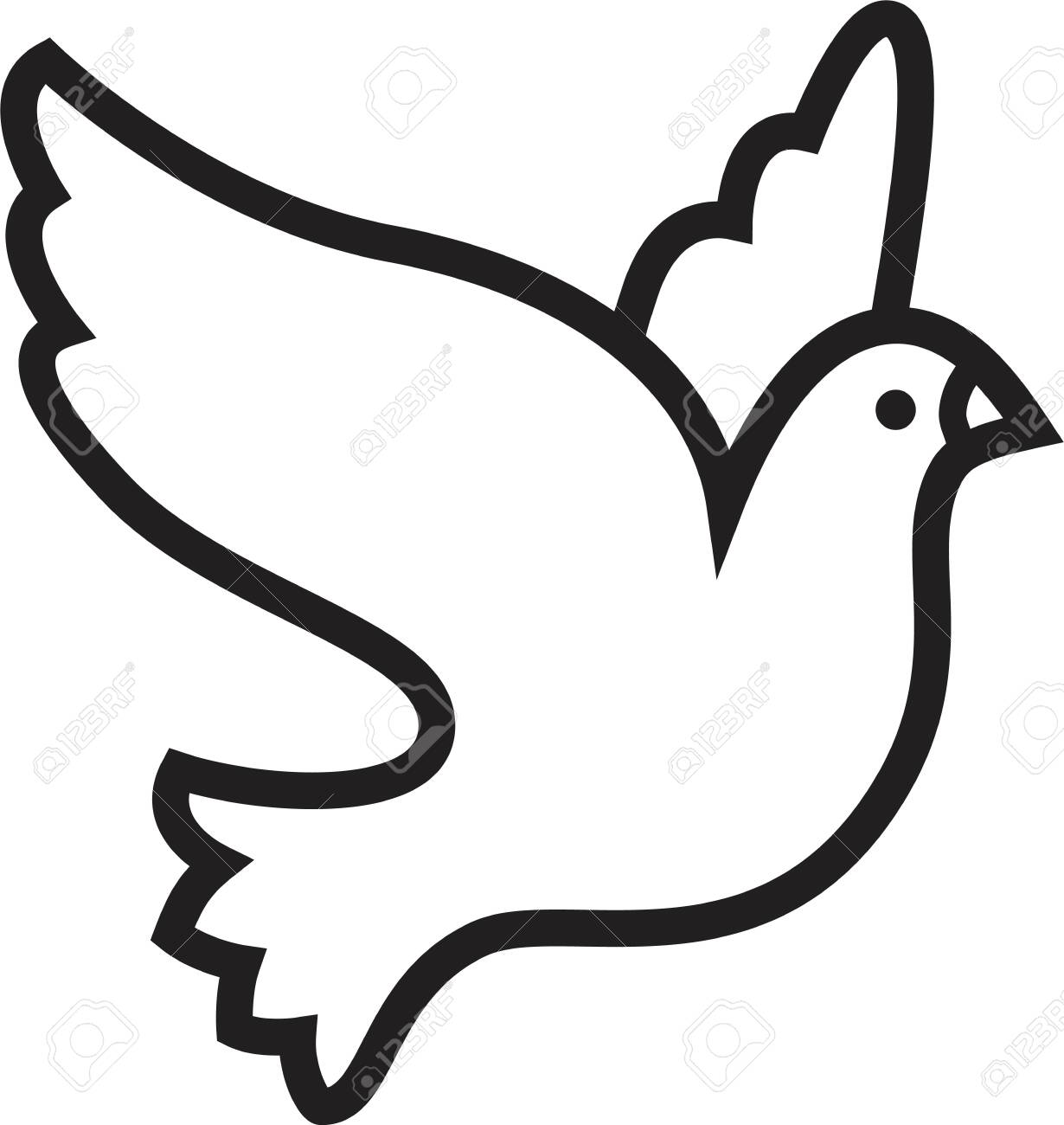 photo Cartoon Dove Bird vectorstock