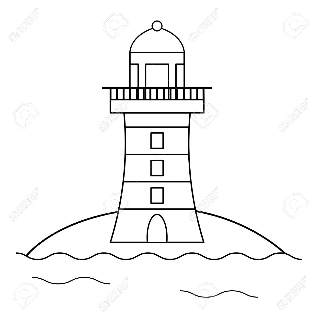 pics Cartoon Lighthouse Drawing lighthouse vector drawing vector image by c marinka vector stock 265977152