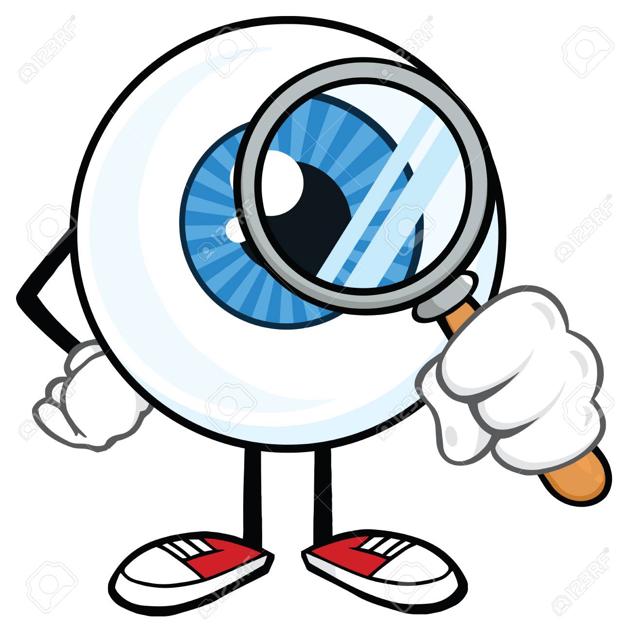 pics Cartoon Magnifying Glass Image https www shutterstock com image vector magnifying glass 111178955