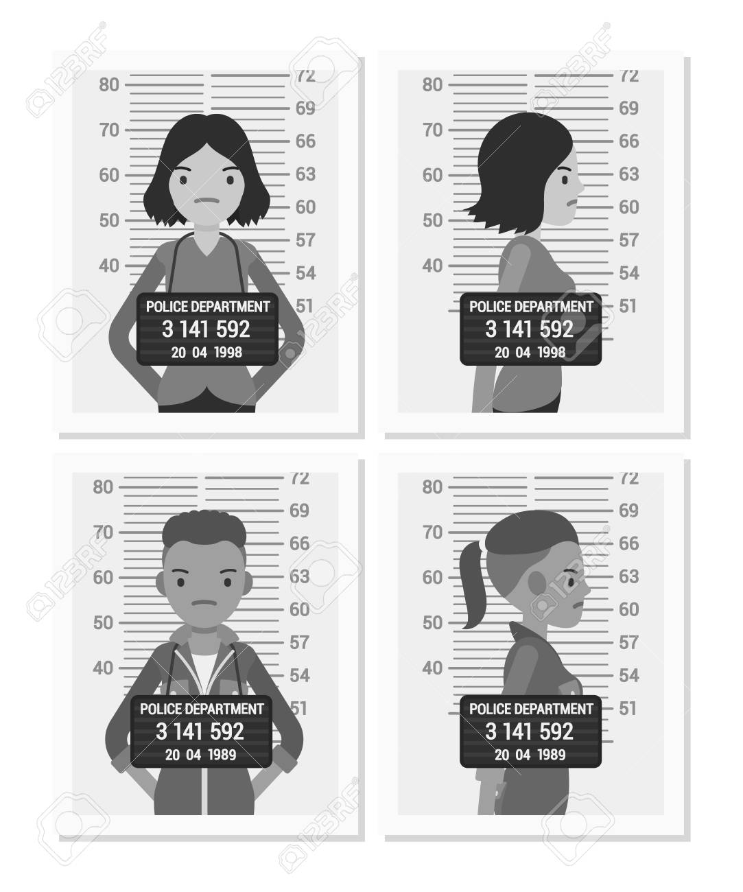 pic Cartoon Mugshots cartoon mugshot stock illustrations