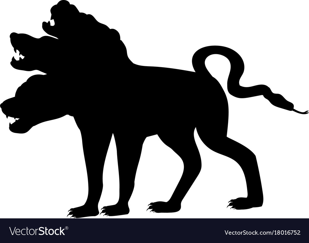 pics Cerberus Silhouette vectorstock