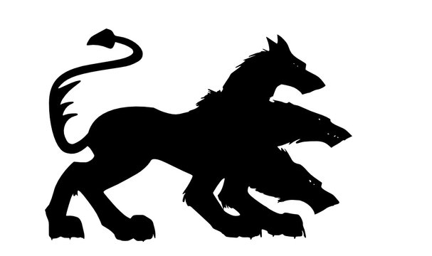 pics Cerberus Silhouette vectorstock