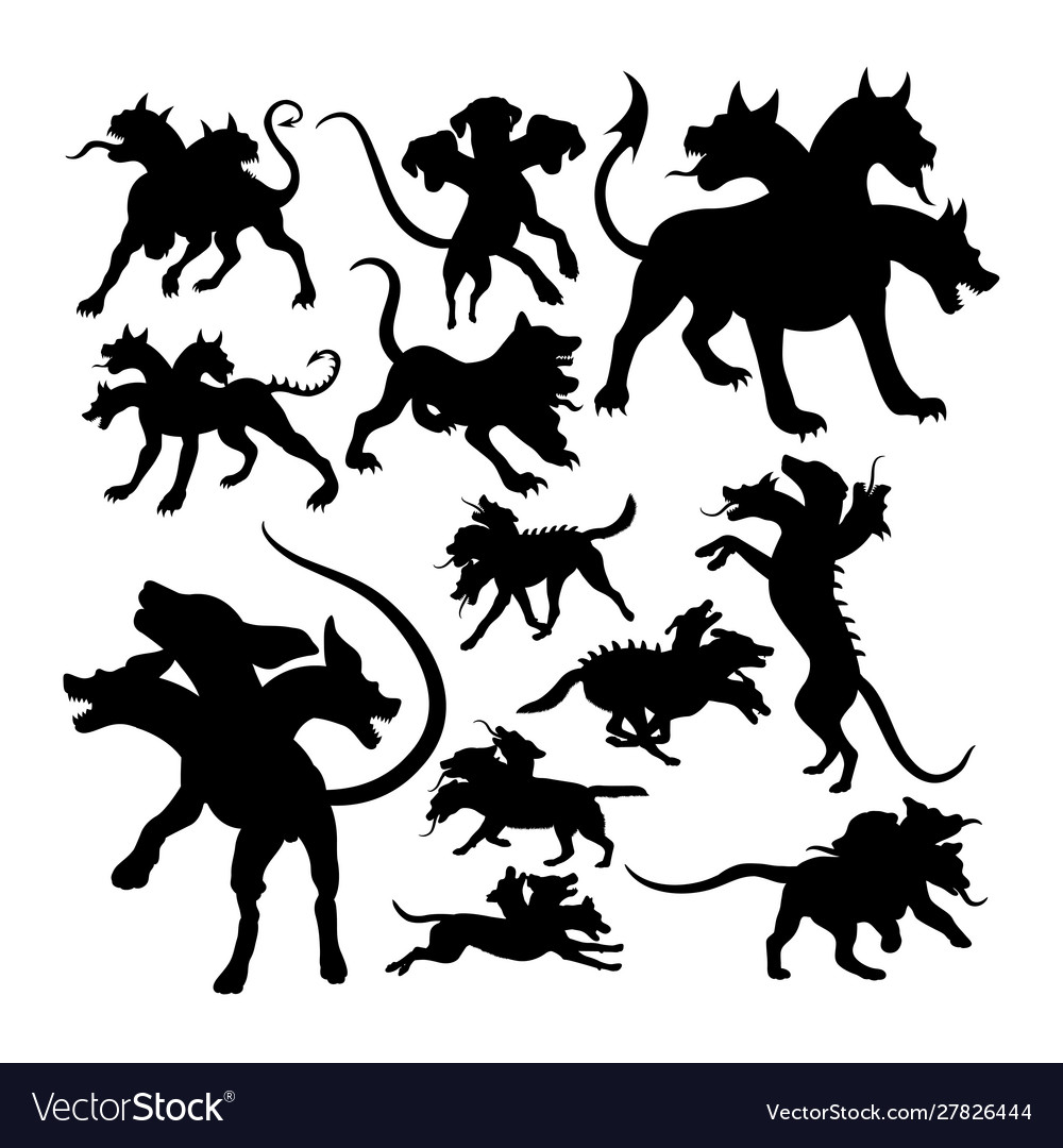 wallpapers Cerberus Silhouette https depositphotos com 307504918 stock illustration cerberus web icon simple illustration html