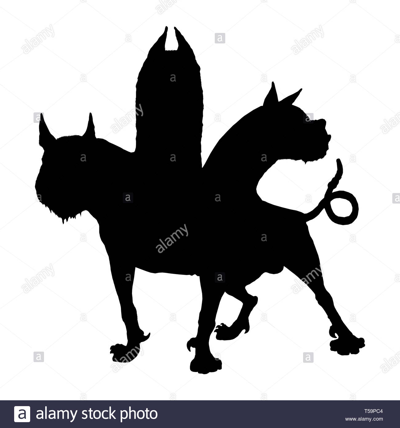 pix Cerberus Silhouette https www canstockphoto com heracles fights cerberus dog silhouette 70057344 html