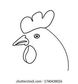 wallpapers Chicken Head Outline chicken head vector illustration
