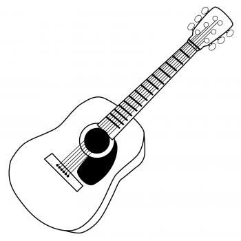 pics Clipart Guitar Black And White clipart library