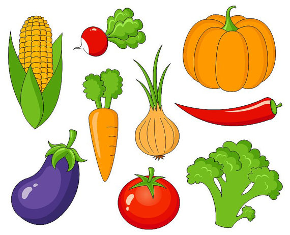picture Clipart Pictures Of Fruits And Vegetables fruits and vegetables clip art hand drawn clip art hand etsy