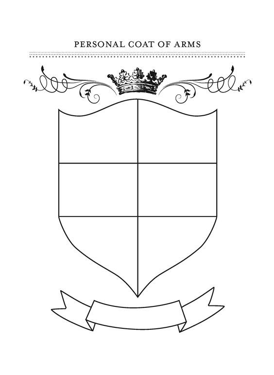 pic Coat Of Arms Outline Printable coat of arms template png medieval