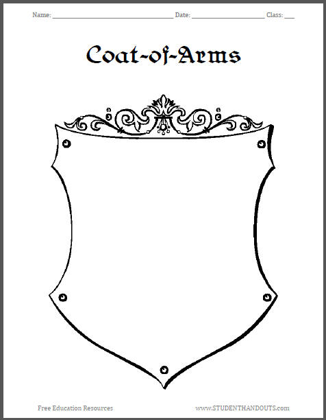 images Coat Of Arms Outline Printable free printable coat of arms template