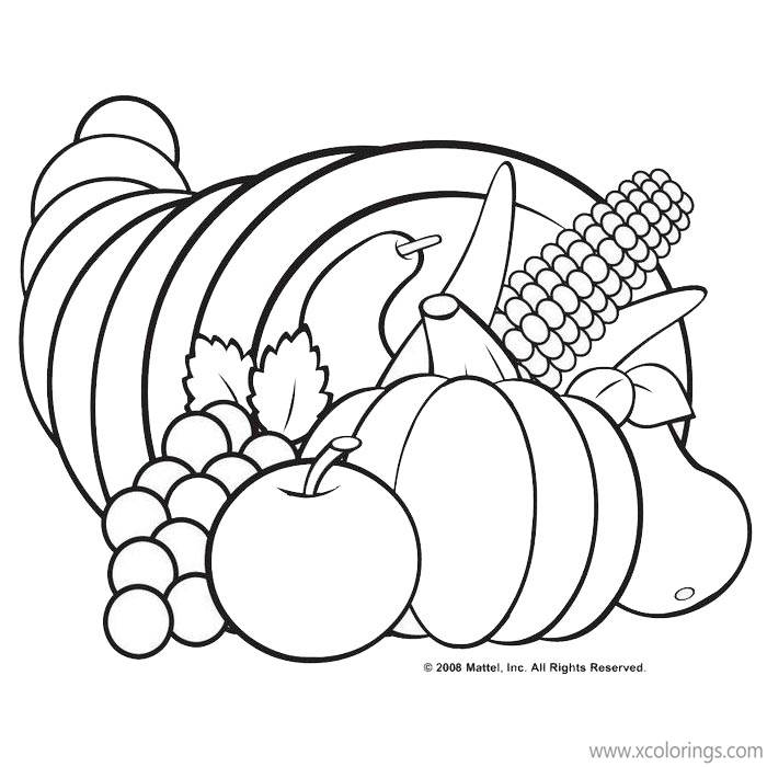 pix Cornucopia Outline embroidery designs