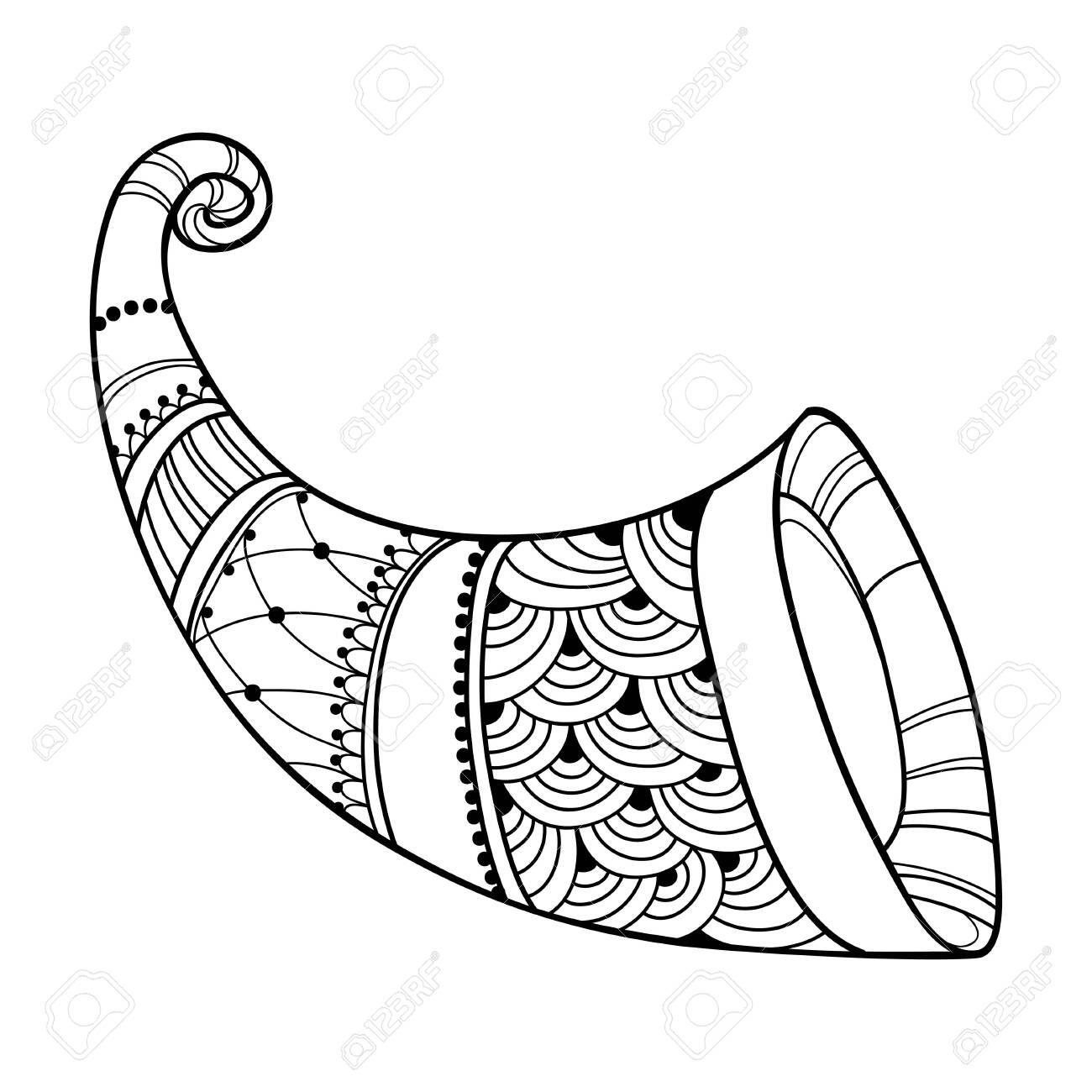 pic Cornucopia Outline cornucopia template worksheets