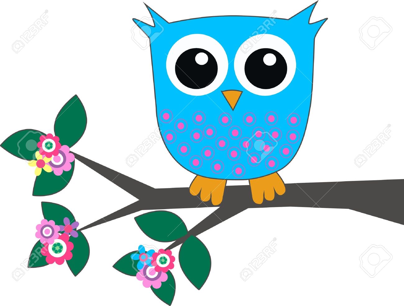 wallpapers Cute Blue Owl Clipart blue owl clip art digital clipart owl