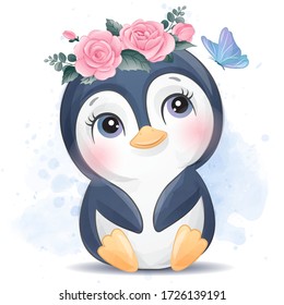 images Cute Penguin Animation https www shutterstock com image vector vector illustration cute baby penguin cartoon 747975121