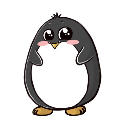 picture Cute Penguin Animation https www shutterstock com image vector cute penguin watercolor effect 1726139191