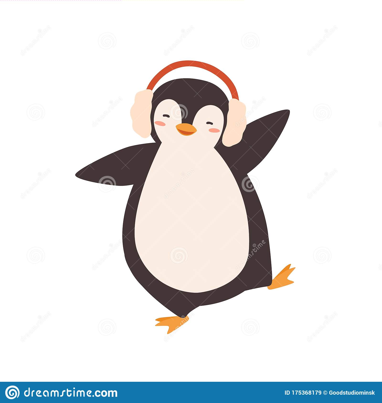 photo Cute Penguin Animation vector cartoon illustration of cute penguin sitting isolated