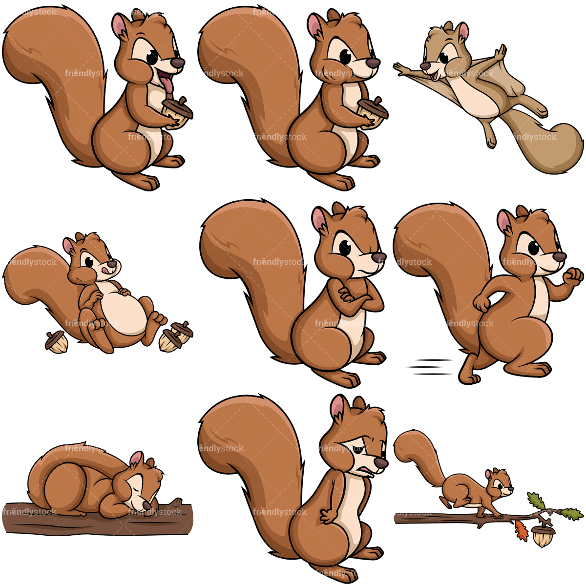 photo Cute Squirrel Cartoon Images squirrel cartoon with nut clipart
