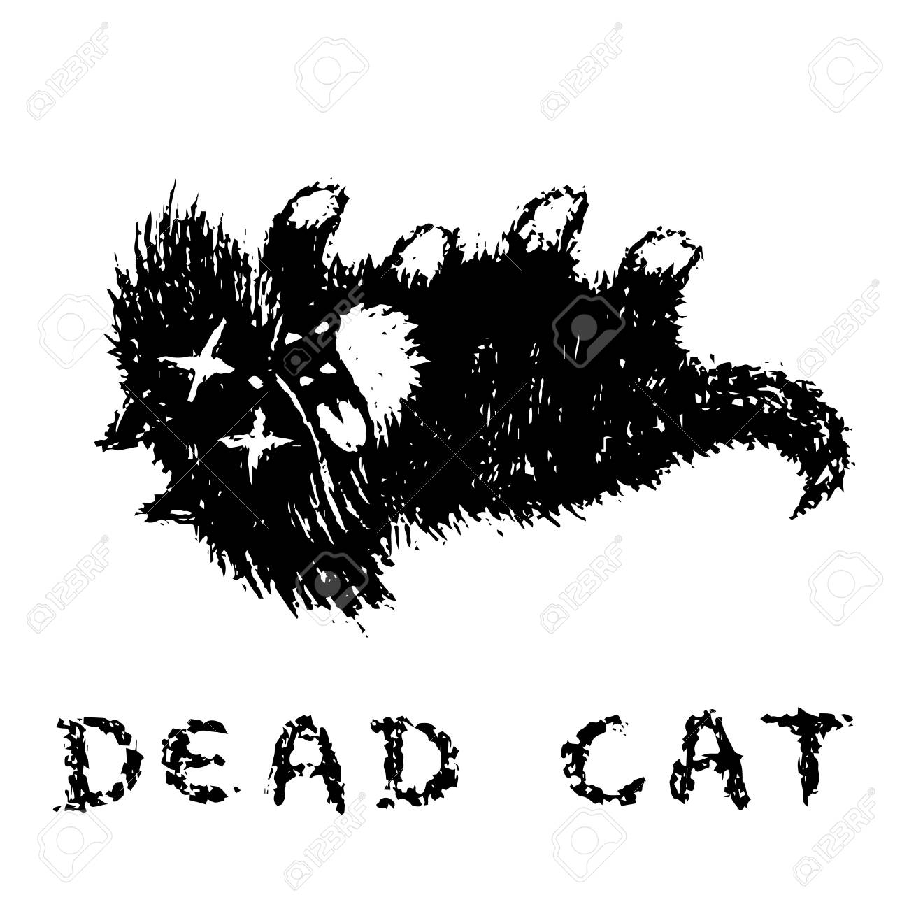 pix Dead Cat Cartoon Image cute cat was poisoned and died vector