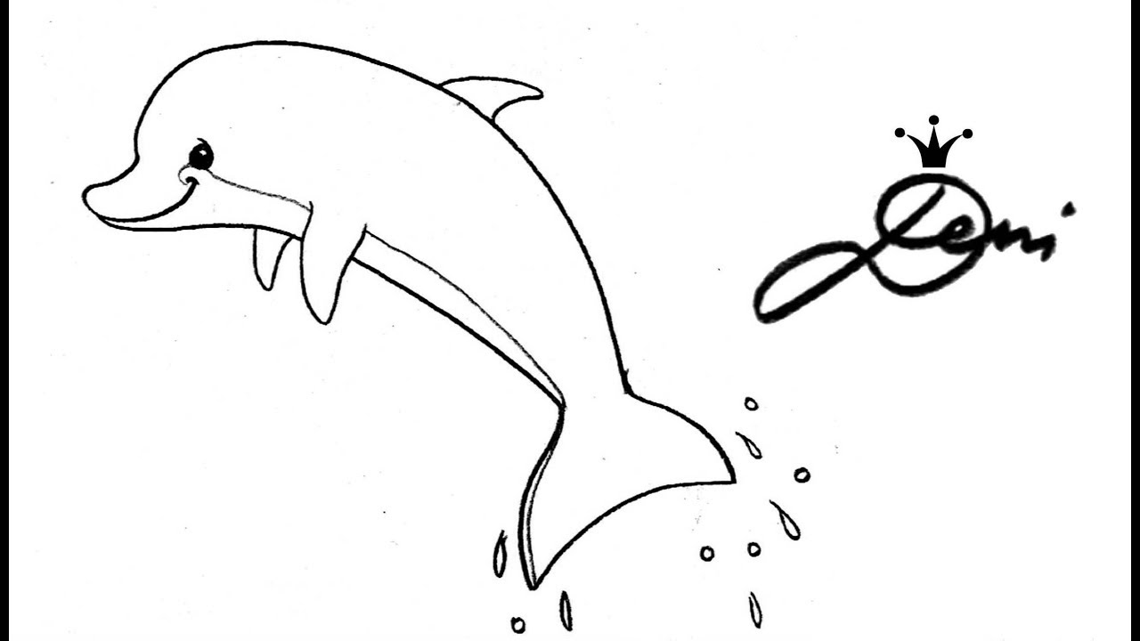 pics Delfin Zeichnen delfin zeichnen lernen fur kinder how to draw a dolphin for kids kak se risuva delfin za deca