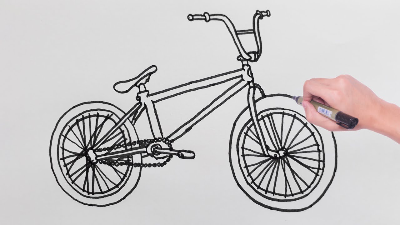 pics Drawing Of Bmx vector drawing of biker jumping doing acrobatic tricks stock illustration download image now istock