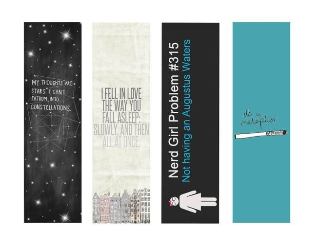 pix Fault In Our Stars Bookmark etsy