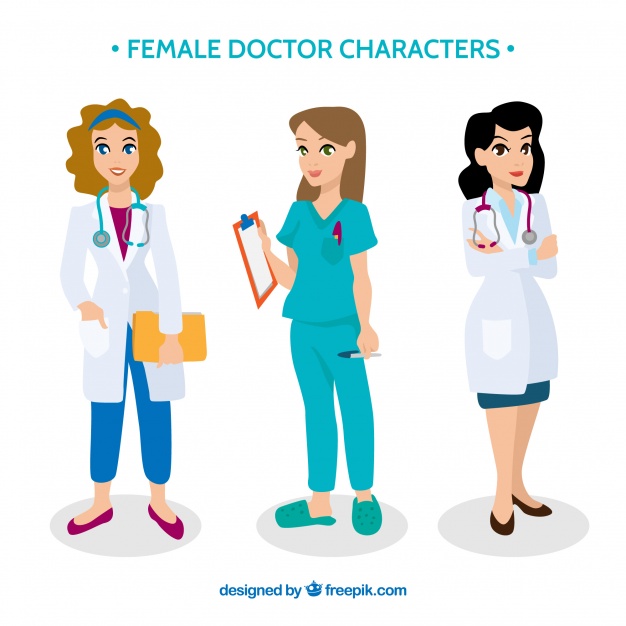 pix Female Doctor Cartoon Characters https www shutterstock com image vector doctor woman medical gown stethoscope cute 642438208