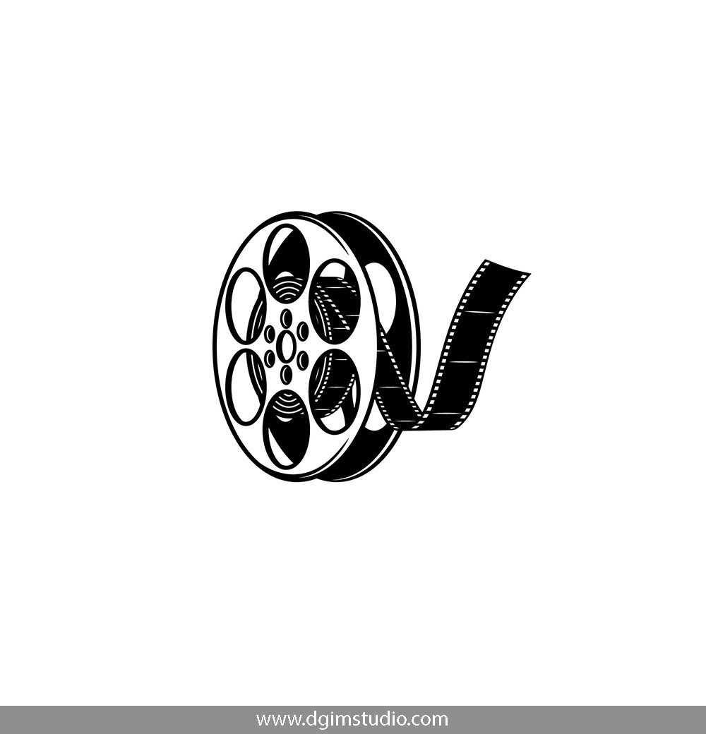 pix Film Reel Logo film reel icon vector isolated on white background logo concept