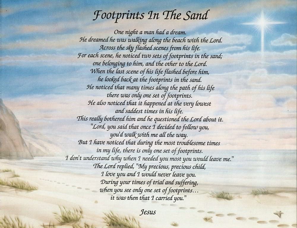 photo Footprints In The Sand Poem In Spanish sand poem beautiful poem