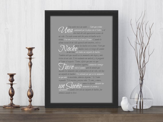 wallpapers Footprints In The Sand Poem In Spanish names to remember what s in a name footprints in the sand on footprints art background w biscay blue baltic blue dual matte border spanish or