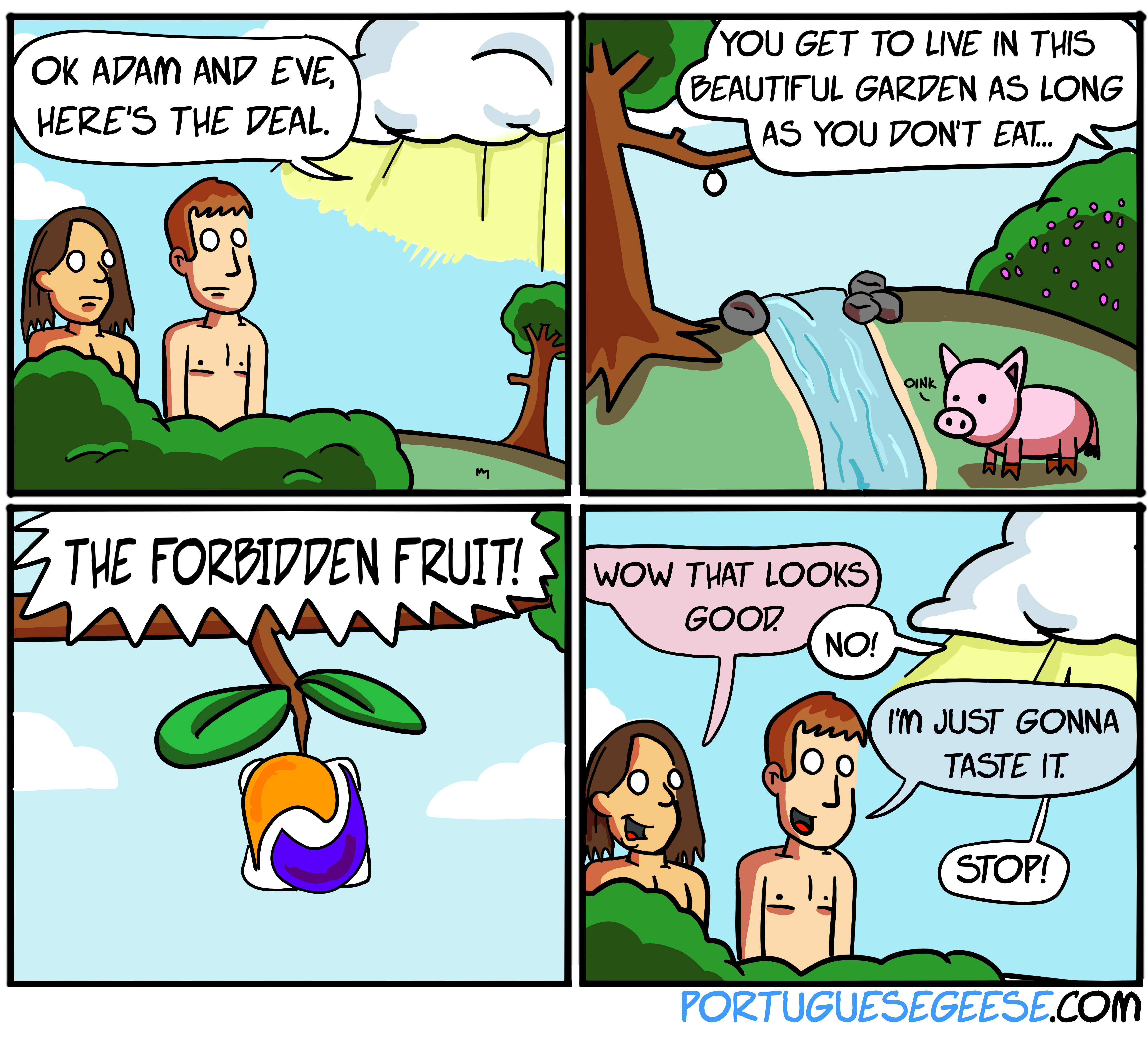 picture Forbidden Fruit Cartoon aarbee religion cartoon toonpool