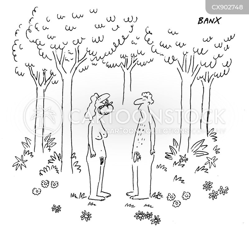 images Forbidden Fruit Cartoon adam and eve in the garden of eden eva wants to disrupt the